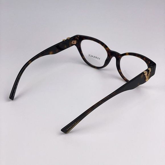 Versace VE3282 108 Eyeglasses Dark Havana Cat Eye Women - Picture 8 of 9